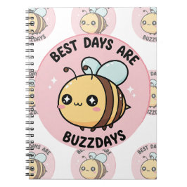 Caderno Espiral Cute Bee Notebook – Kawaii Bumblebee Journal