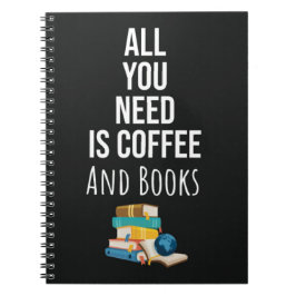 Caderno Espiral Cute Book Reading Gifts Coffee Quotes Lover Reader