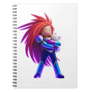 Caderno Espiral Cute cat and female Roblox