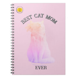 Caderno Espiral Cute Cat Mom Photo