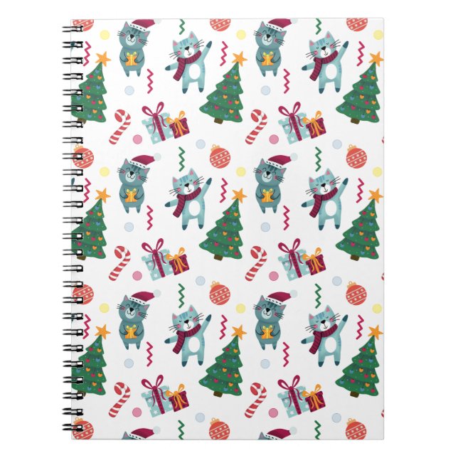 Caderno Espiral Cute Cats And Christmas (Frente)