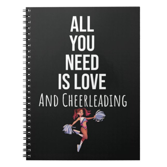 Caderno Espiral Cute Cheerleader Gift Ideas Cheerleading Sports (Frente)
