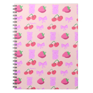 Caderno Espiral Cute cherry notebook