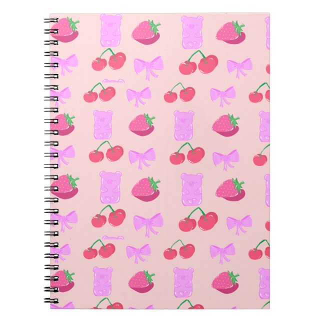 Caderno Espiral Cute cherry notebook (Frente)