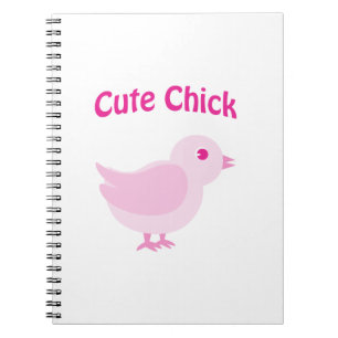 Caderno Espiral Cute Chick - Rosa