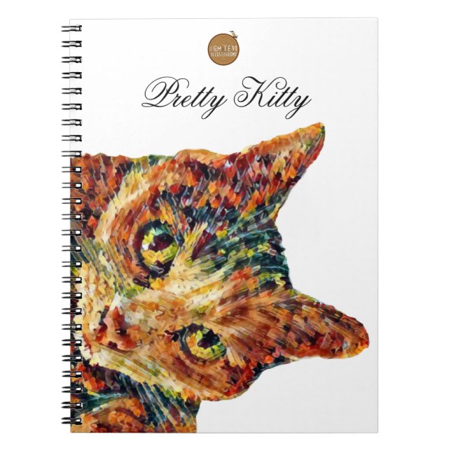 Caderno Espiral Cute Colourful Cat Notebook (Frente)