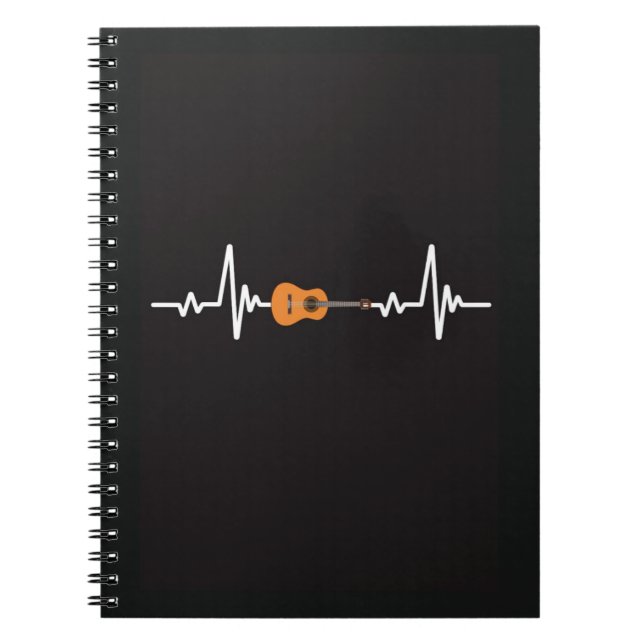 Caderno Espiral Cute Cool Guitar Notebook Music Musical Guitarist (Frente)