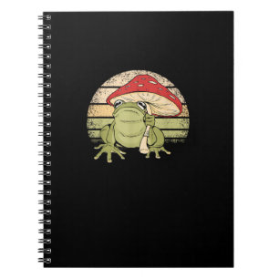 Caderno Espiral Cute Cottagecore Sapo Cogumelo Goblincore Sapo Aes