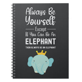 Caderno Espiral Cute Elephant Lover Gifts Fun Funny Animals