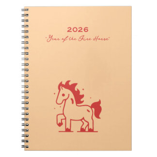 Caderno Espiral Cute Fire Horse