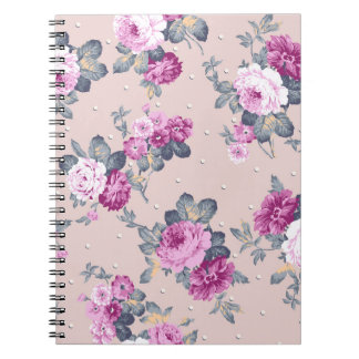 Caderno Espiral cute flower design textile illustrationart, patter
