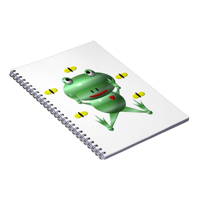 Caderno Espiral Cute Frog with Flies (Lado Direito)
