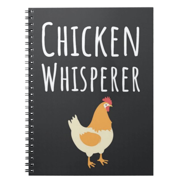 Caderno Espiral Cute Funny Chicken Gifts Farm Animals Farmer (Frente)