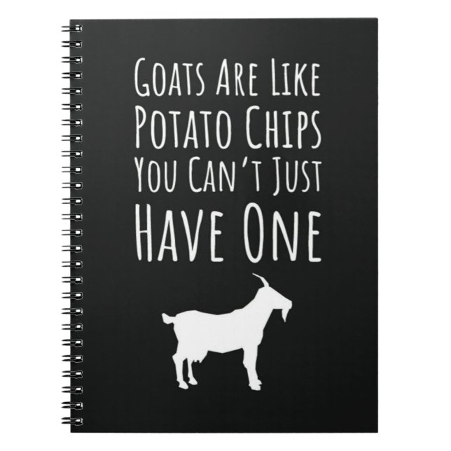 Caderno Espiral Cute Funny Goat Farmer Gifts Animal Farming (Frente)