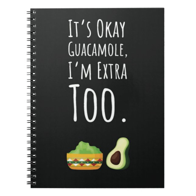 Caderno Espiral Cute Funny Guacamole Gifts Avocado Lover (Frente)