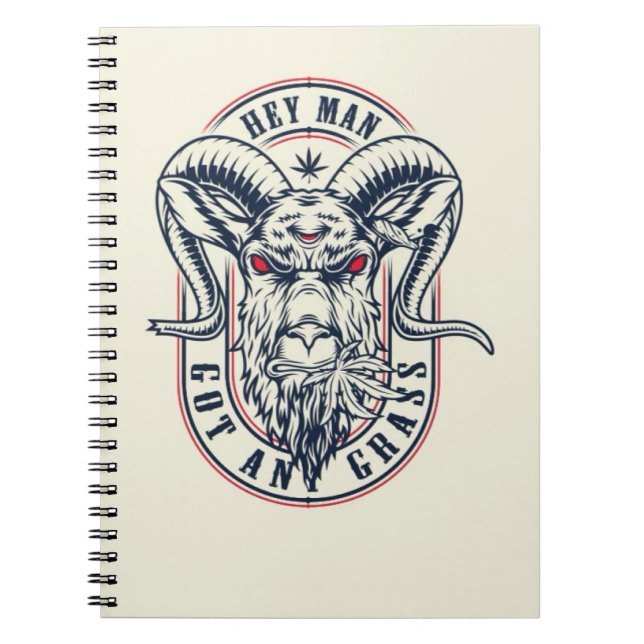 Caderno Espiral Cute Goat Notebook Pet Animal Farm Wildlife (Frente)