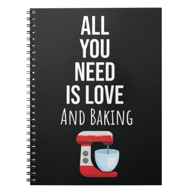 Caderno Espiral Cute Great Gifts For Bakers Baking Lover Bake (Frente)