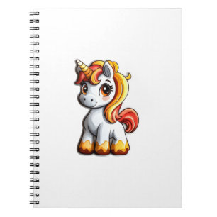 Caderno Espiral Cute Halloween Unicorn Candy Corn Chifre Magico Co