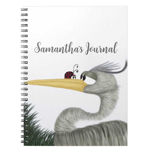 Caderno Espiral Cute Heron e Ladybug (Frente)