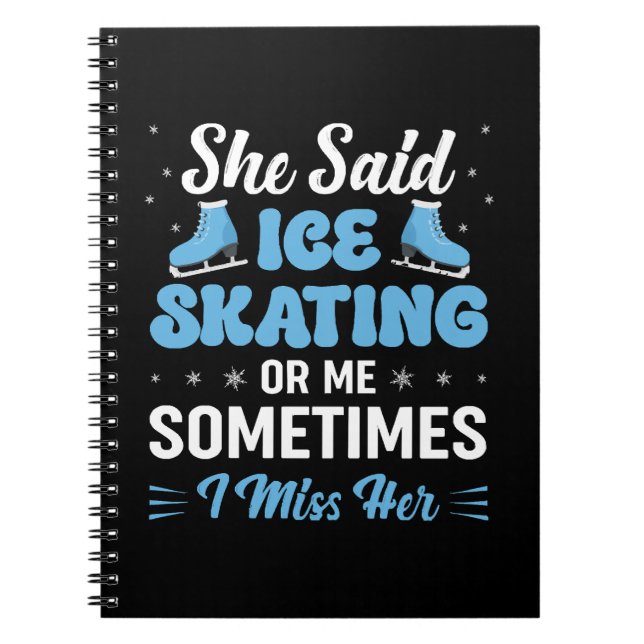 Caderno Espiral Cute Ice Rink Synchronized está Chamando (Frente)