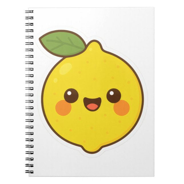 Caderno Espiral Cute Kawaii Lemon (Frente)