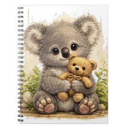 Caderno Espiral Cute Koala Teddy Notebook – Kawaii Journal