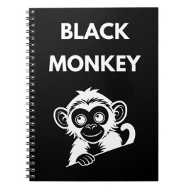 Caderno Espiral Cute Little Black Monkey