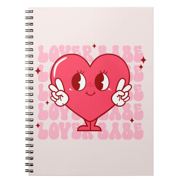 Caderno Espiral Cute Lover Babe Heart (Frente)