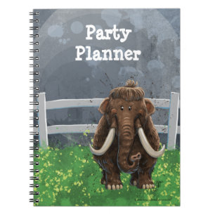 Caderno Espiral Cute Mastodon