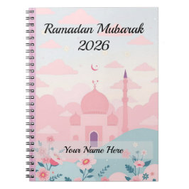 Caderno Espiral Cute Pastel Rosa Ramadão