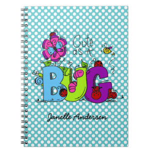 Caderno Espiral Cute personalizado como Diário Inseto