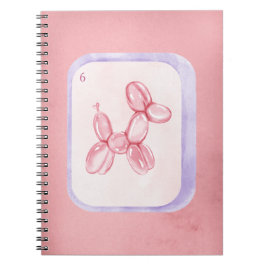 Caderno Espiral Cute Pink Balloon Dog Minimalist aesthetic