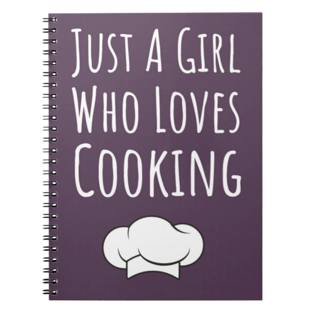 Caderno Espiral Cute Pink Cooking Gifts For Baby Girls Cook (Frente)