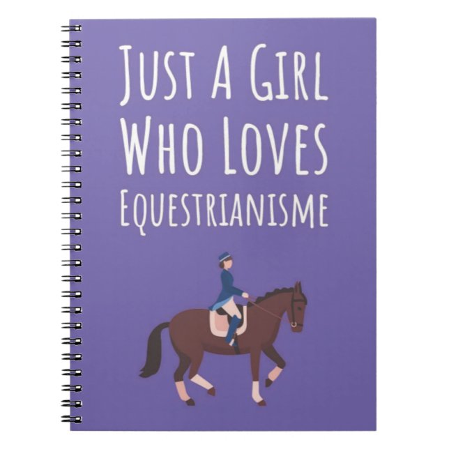 Caderno Espiral Cute Pink Equestrian Gifts For Baby Girls Kids  (Frente)