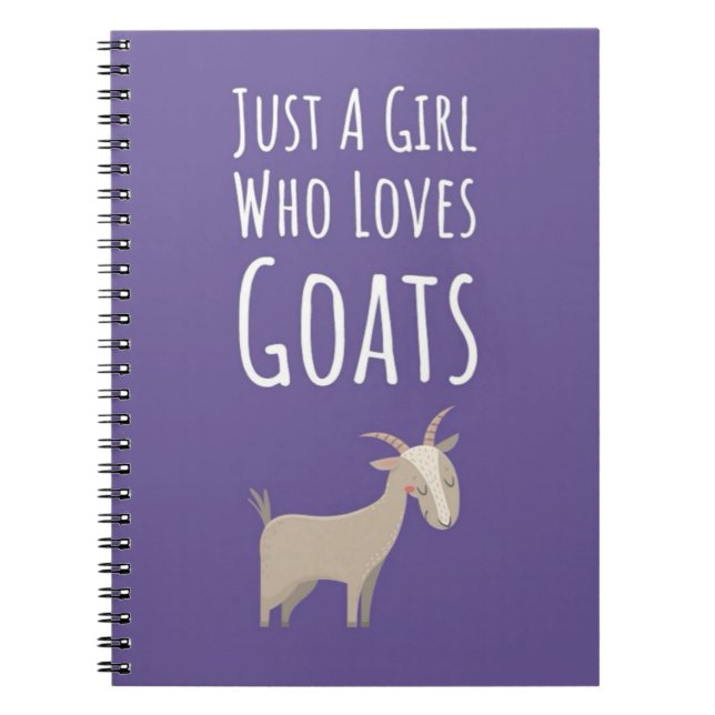 Caderno Espiral Cute Pink Goat Gifts For Baby Girls For Kids Farm (Frente)