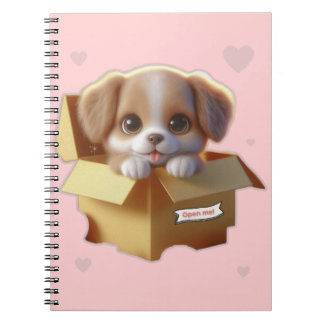 Caderno Espiral Cute Puppy Notebook | Kawaii Dog Journal