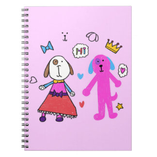 Caderno Espiral Cute Puppy Pink Spiral Photo Notebook