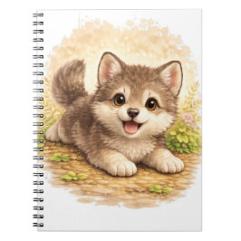 Caderno Espiral Cute Puppy Spiral Notebook Kawaii Dog