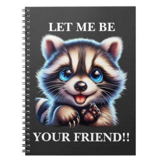 CADERNO ESPIRAL CUTE RACCOON