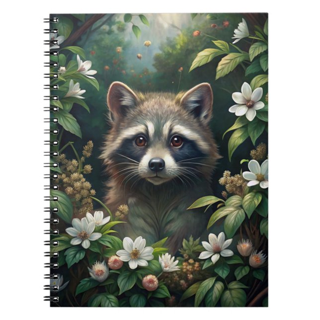 Caderno Espiral Cute Raccoon (Frente)
