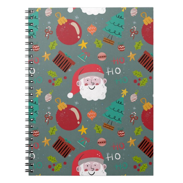 Caderno Espiral Cute Santa Christmas Notebook (Frente)