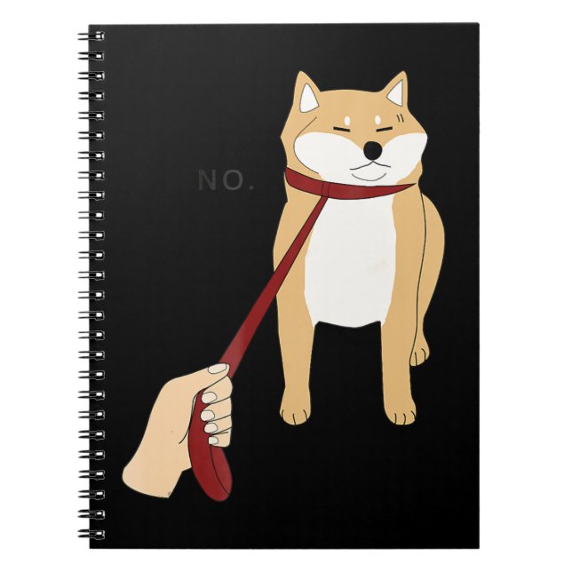 Caderno Espiral Cute Shiba Inu Nope - Doge Meme (Frente)