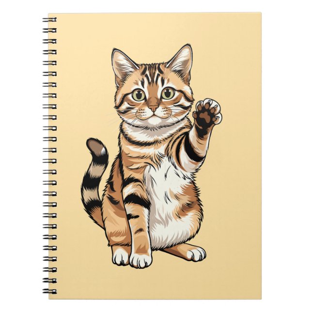 Caderno Espiral Cute simple design men cat lover (Frente)