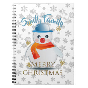 Caderno Espiral Cute Snowman