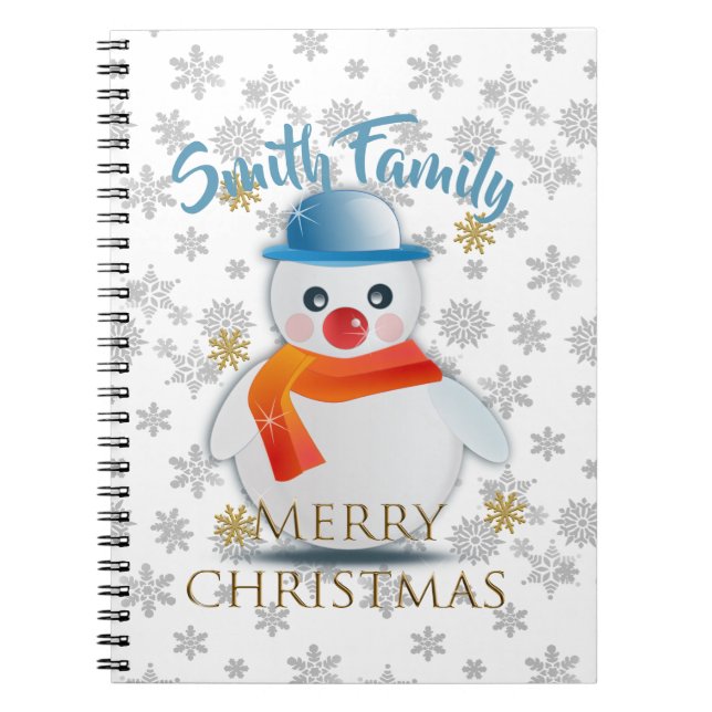 Caderno Espiral Cute Snowman (Frente)