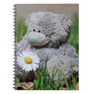 Caderno Espiral Cute Teddy Bear with Daisy