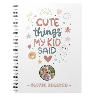 Caderno Espiral Cute Things My Kid Said Playful Typography