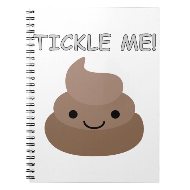 Caderno Espiral Cute Tickle Me Poop Emoji (Frente)
