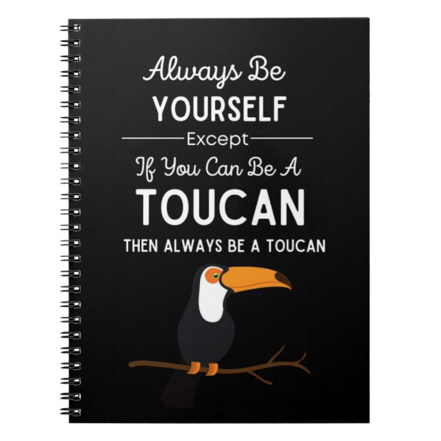 Caderno Espiral Cute Toucan Gifts Jungle Bird Exotic Rainforest (Frente)
