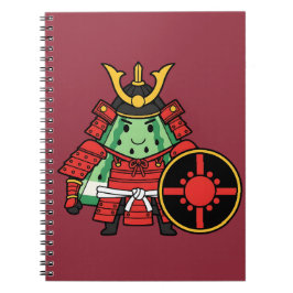 Caderno Espiral Cute Watermelon Shogun Samurai Warrior Illustratio